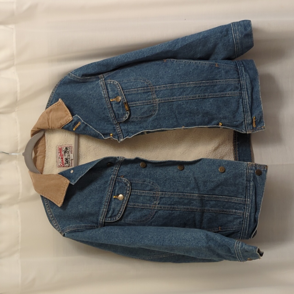 Lee Blue Denim Jacket with Tan Collar